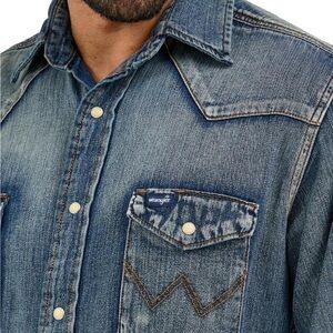 Wrangler Men's Blue Denim Jean Shirt or Women’s Jean Dress